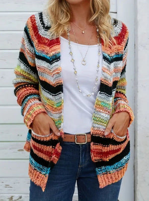 Loose Color Ladies' Printed Sweater