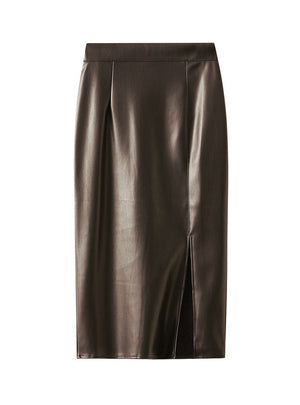 Pu Leather Retro Sexy Split Skirt