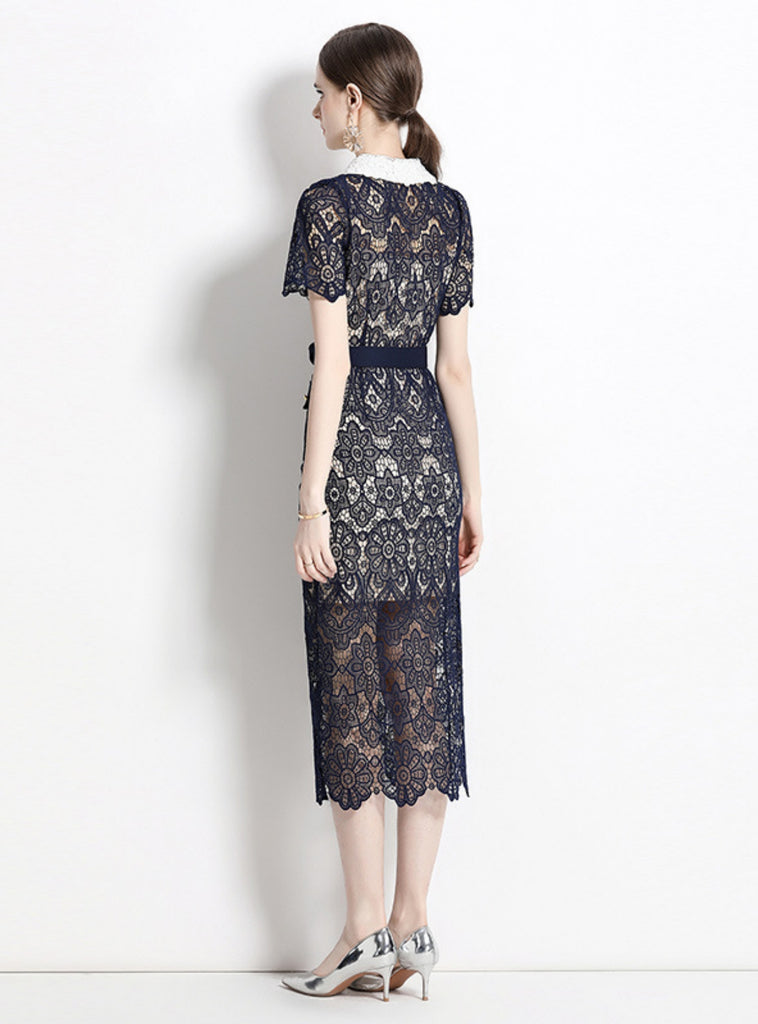 Blue Daisy Frill Collar Dress main image 1