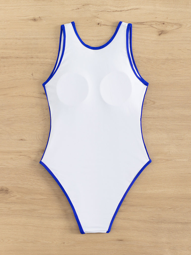 Sexy Solid Color One Piece Swimsuit 2 main image 0