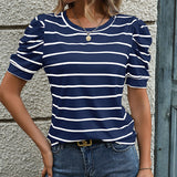 Summer Striped Pullover T-shirt