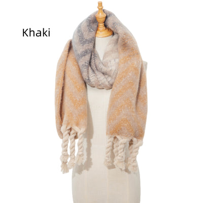 Thick Knotted Thick Braid Scarf