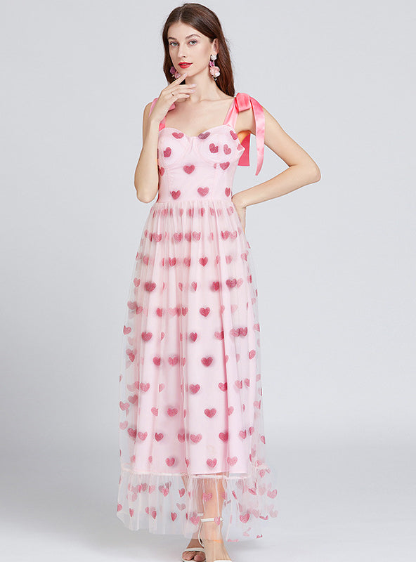 Lace gauze dress