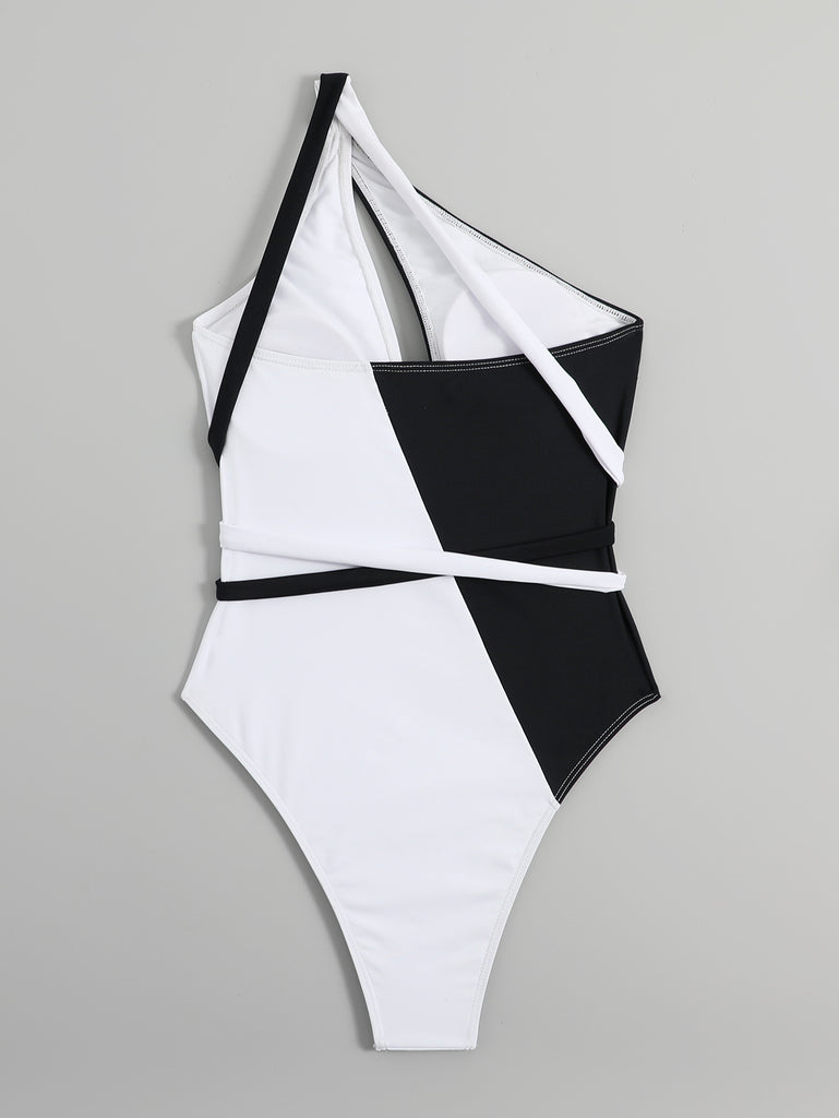 Sexy tie up one piece swimsuit
