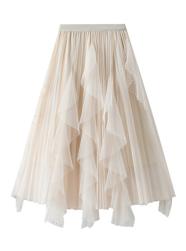 ruffled gauze skirt
