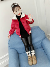 Girl's Cotton Clothes Short Cotton-Padded Jacket