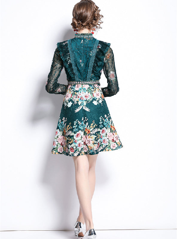 Sequin Spliced Mesh Adjustable Strap Dress main image 0