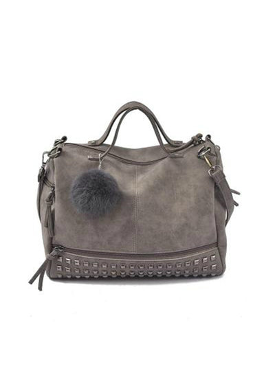 Vintage Nubuck Leather Female Top-handle Bags 