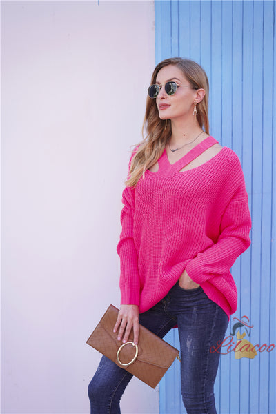 Loose Long-sleeved Pullover Knitted Sweater