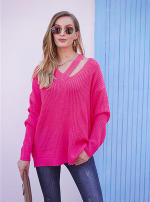 Loose Long-sleeved Pullover Knitted Sweater