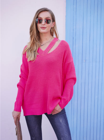 Loose Long-sleeved Pullover Knitted Sweater