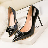 Bow Pointed Bow Stiletto High Heels