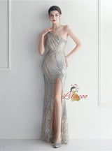 Mermaid Sequins Split Prom Dress