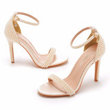 Pearl Stiletto Bridal Sandals