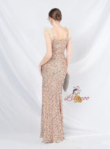 Mermaid Sequins Straps Prom Dress