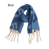 Thickened Tassel Jacquard Letter Scarf
