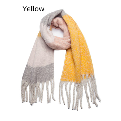 Thick Tassel Color Matching Thick Scarf