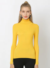 Solid Color High Neck Sweater