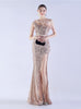 Mermaid Sequins One Shoulder Beading Prom Dress