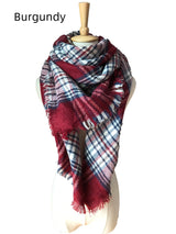 Colorful Plaid Square Plaid Scarf