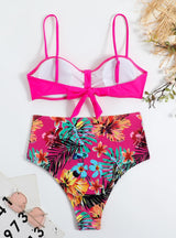 Sexy Ladies Split High Waist Swimsuit