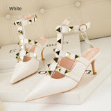 Shallow-mouth Pointed Metal Rivet Hollow Shoes