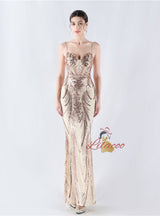 Mermaid Sequins Spaghetti Straps Prom Dress