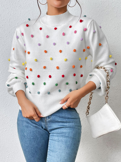 Fashion Colored Ball Sweater