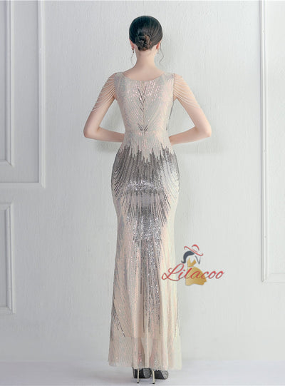 Sequins Beading Mermaid Prom Dress