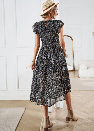 Women Summer Chiffon Floral Dress