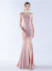 One Shoulder Beading Split Prom Dress