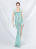 Sexy Mermaid Sequins Split Prom Dress