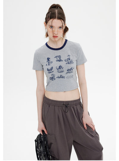 Round Neck and Short Sleeves T-shirt