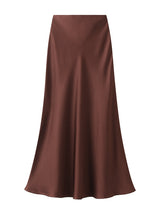 Acetic Satin Long Slim Skinny Skirt