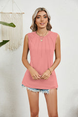 Solid Color Round Neck Vest T-shirt