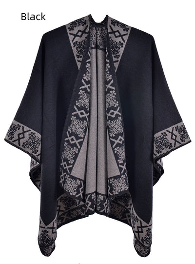 Ladies Padded Warm Cloak Scarf Shawl