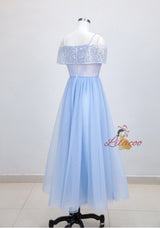 Retro Short Sleeve Mesh Sequined Dress