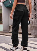 Loose Drawstring Overalls Denim Pant