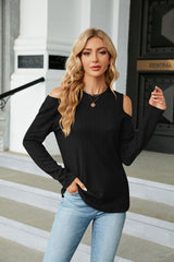 Round Neck Loose Long Sleeve T-shirt