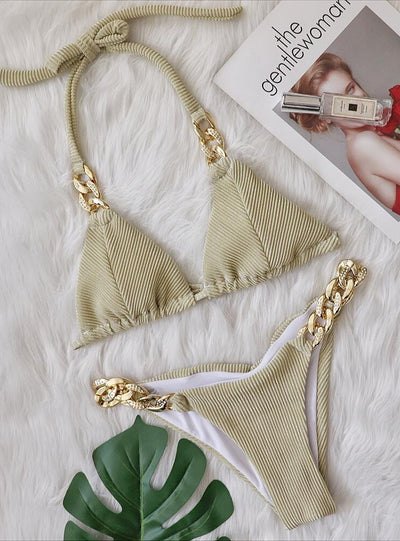 Women's Swimming Suit Low Waist Floral Scoop Neck