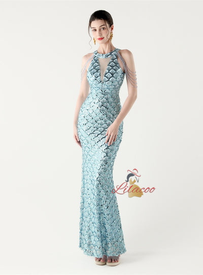 Memraid Sequins Beading Prom Dress