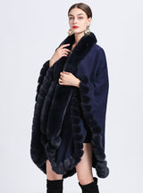 Irregular Large Size Knitted Loose Shawl Cloak