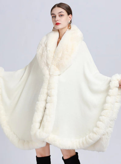 Woman Cape Size Knitted Cardigan Loose Coat