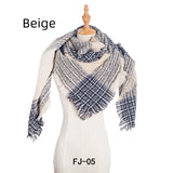 Women Large Plaid Square Scarf
