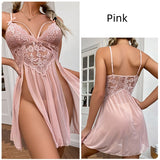 Sexy Mesh Perspective Lace Sling Nightdress Pajamas