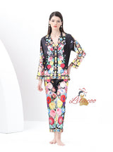 Palace Printed Long-sleeved Shirt+Wide-leg Pants Two-piece Suit