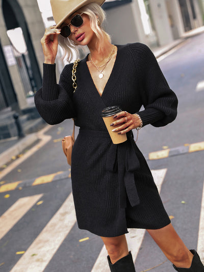 Medium and Long Cardigan Knitted Sweater