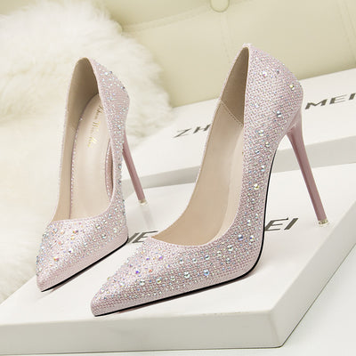 Pointed Diamond Rhinestone Wedding Shoes