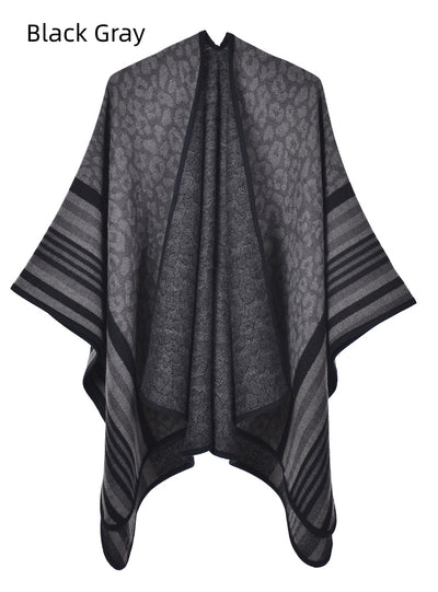 Leopard Print Thick Warm Printed Shawl Scarf