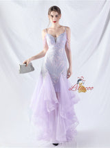 Mermaid Tulle Sequins Beading Prom Dress